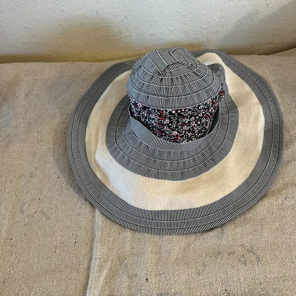 Vintage San Diego Hat Floppy Travel Cloth Packable Cottage Cor Summer Beach Hat - Picture 1 of 7